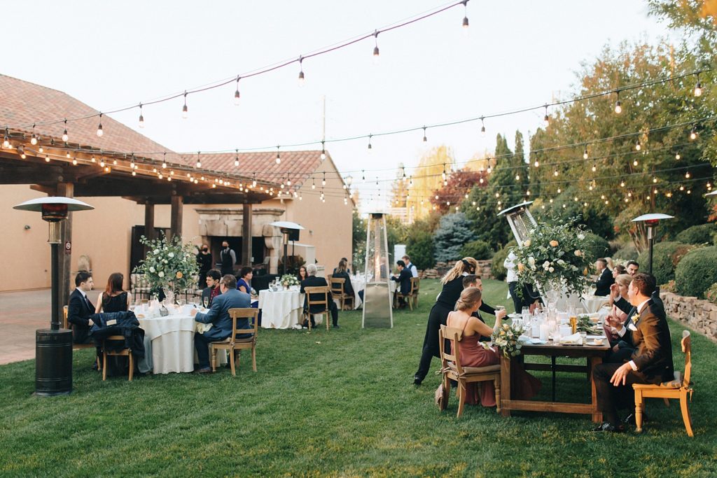 Outdoor reception at Napa Valley wedding
