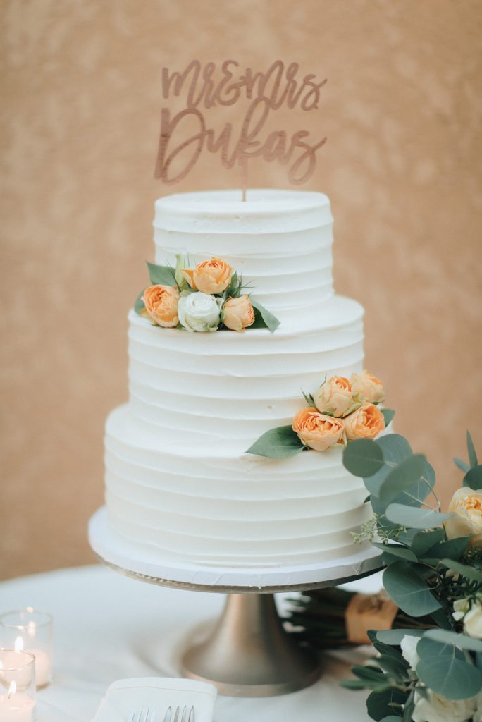 Elegant cake at Napa Valley wedding